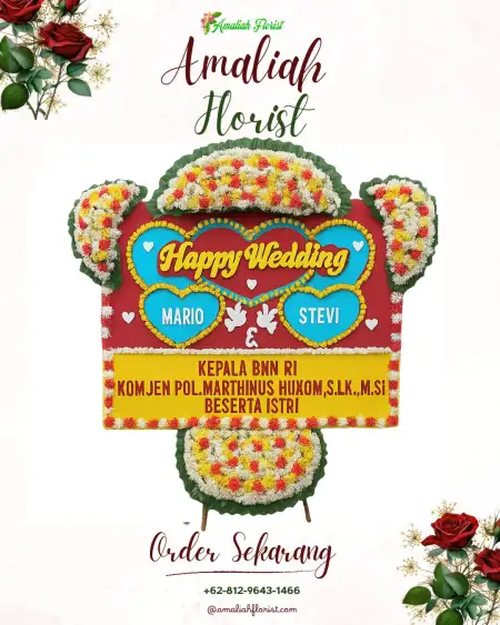 Papan Bunga Pernikahan Suntamon